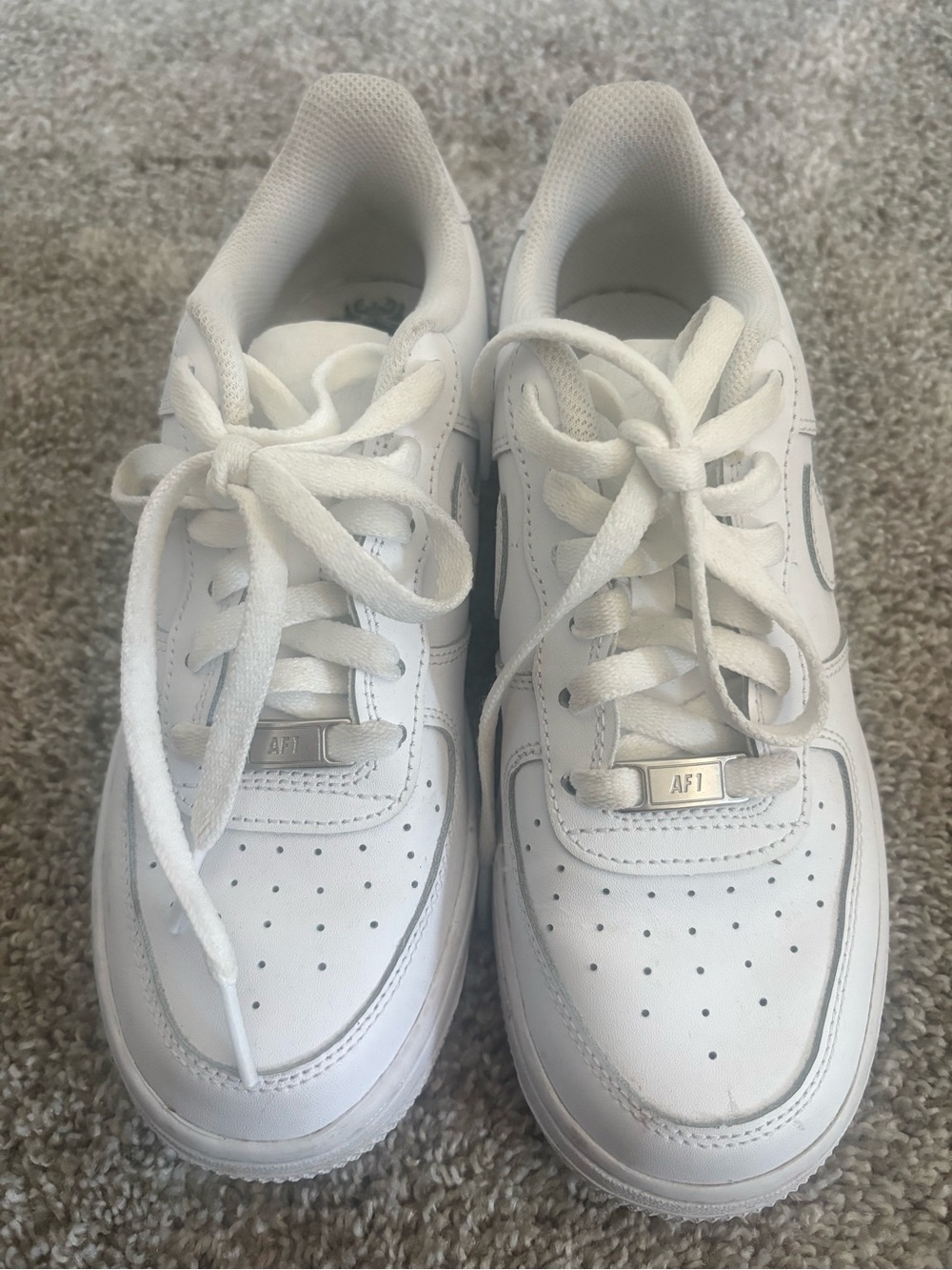 Nike White Leather Low-Top Sneakers